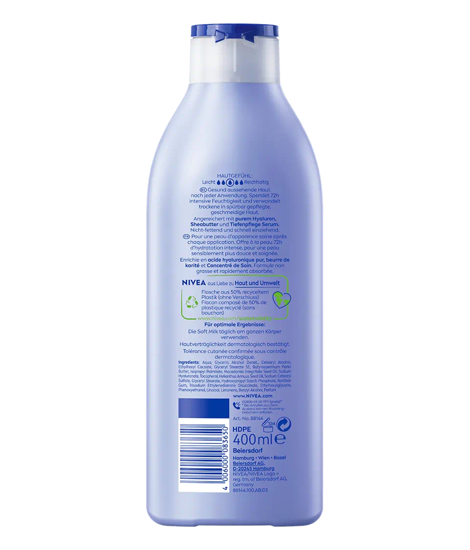 Nivea Pampering Soft Milk, 400ml - Image 2