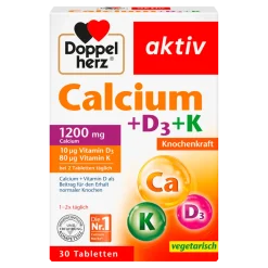 Doppelherz Calcium 1200 + Vitamin D3 + Vitamin K, 30 Tablets