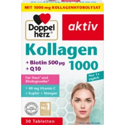 Doppelherz Collagen 1000 + Biotin + Q10, 30 Tablets